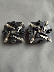 Pair NIB 1920’s Pilot 4 Pin Spring Suspension Tube Sockets – Shock proof 45 300B