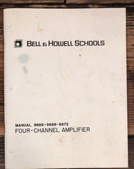 Bell & Howell Four Channel Amplifier 9666 9669 9672 Owners Manual *Original*