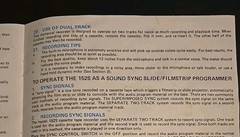 Audiotronics 152S Cassette Recorder Player Vintage Owners Manual Instructions