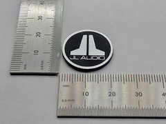 JL Audio Electroform 0.85″ Badge Logo Emblem – Brushed Silver