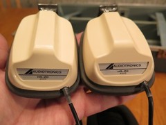 Retro / Vintage Audiotronics Headphones HS-20 w/ Switchcraft Case Untested VIDEO