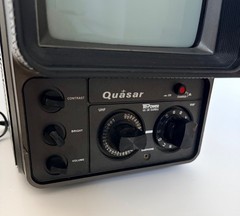 Vintage Quasar Portable Television XP1777PE 7″ – Works Black And White