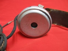 Vintage CK or KC Radio Headphones w leather headband BROKEN FOR PARTS