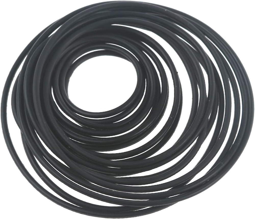 20 Pcs Black Recorder Rubber Belts 1.5Mm round Cassette Recorder Repair Maint…