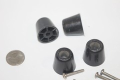 Set of 4 Bottom Feet & Screws – Vintage Grommes Precision Receiver Amp 512 Part
