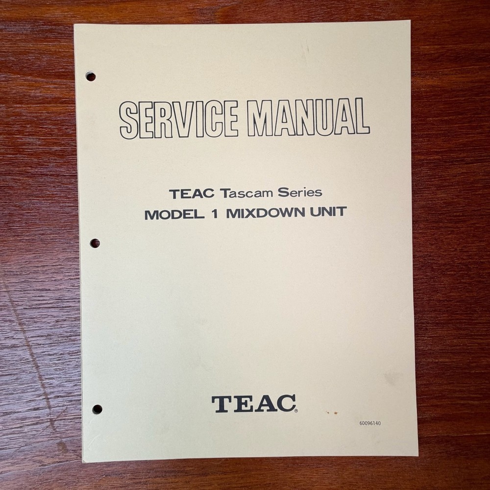 VINTAGE TEAC MODEL 1 MIXDOWN UNIT SERVICE MANUAL