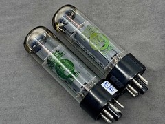 (2) Electro Harmonix EL34 6CA7 Power Tubes Gray Plates O Getters Tests Strong