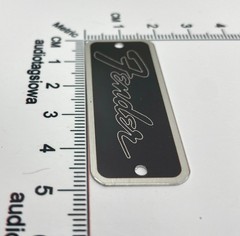 Fender Transitional Logo for Amp or Case Badge Custom Made Black/Silver Aluminum