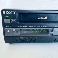 Video 8 EV SONY C3 8mm VCR For Parts Repair – Powers On FF REW Work *Read Desc*