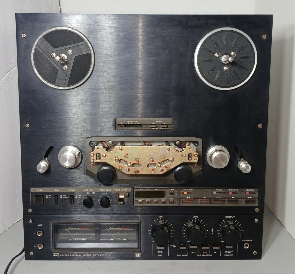 Vintage Teac X-1000R Reel to Reel Tape Open Deck Powers On Bad PCB See Pics