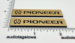 Pioneer Speaker Badge Logo -Custom Made Incised Gold 58mm 3D PAIR