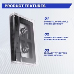 Cassette Case DIY Reel to Reel Cassette Tape Open Audio Plastic Black Q7L25645