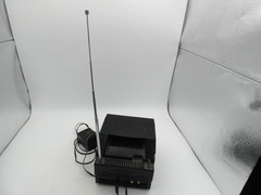 Vintage 1989 Rhapsody Portable Black & White TV w/AC Adaptor Antenna Tested Used