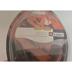 Vintage Labtec Go-420 Headband Headphones Retro Black Audio Portable Headset