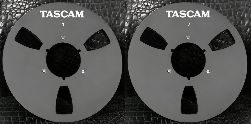 One Pair 10.5” Black TASCAM Tape Reel Aluminum For Reel To Reel Tape Recorder