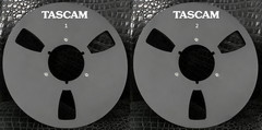 One Pair 10.5” Black TASCAM Tape Reel Aluminum For Reel To Reel Tape Recorder