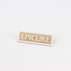 Epicure Speaker Logo Badge Emblem Custom Made 38mm(1.49″)X12.5mm(0.47″) GOLD