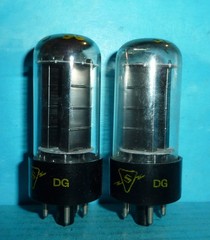 2 Sylvania 5Y3GT Rectifier Tubes Black Plates D Getters Matched D/c’s Tested