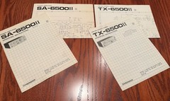 Original Pioneer TX-6500 II SA-6500 II Owner’s Operating Manuals & Schematics