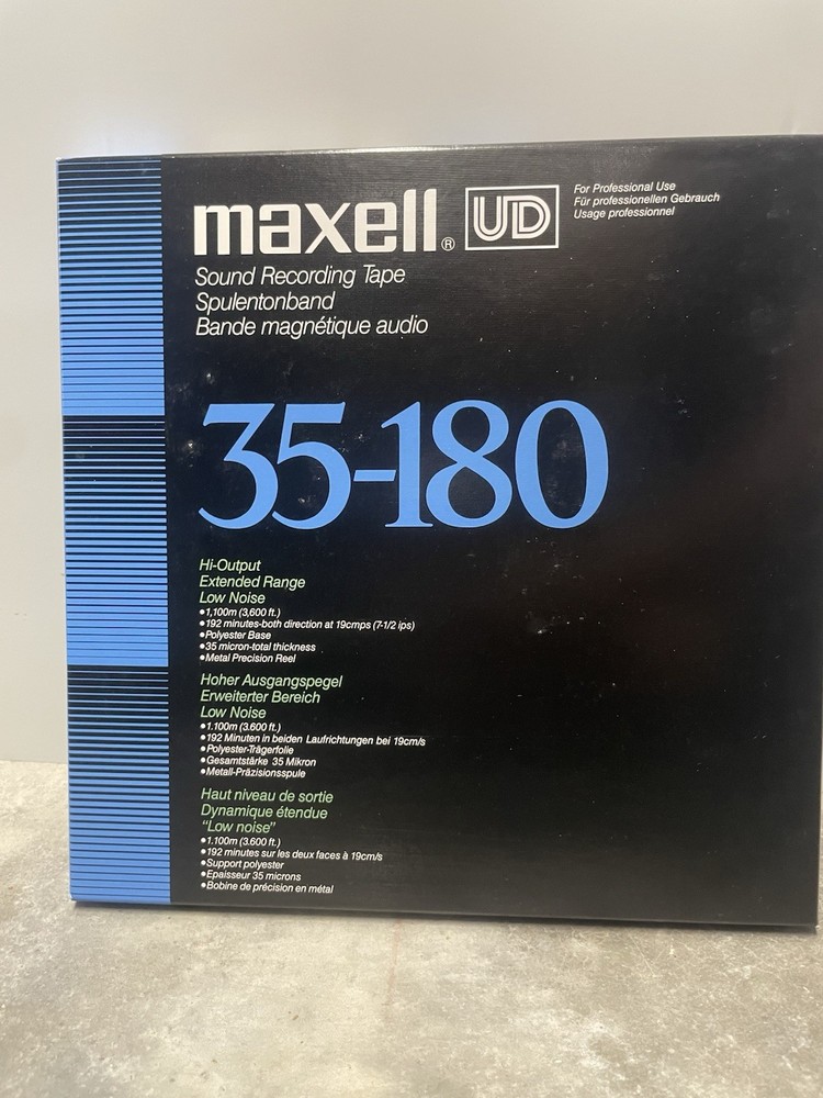 Maxell UD 35-180 N Reel to Reel Tape 10.5 inch NAB Metal Reel Vintage HiFi Audio