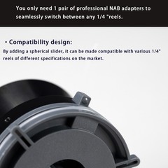 1 Pair Studevox Professional 1/4″ Black NAB Adapters For Reel To Reel Recorders