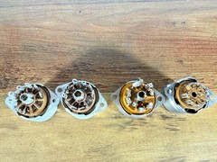 4 pcs 9-Pin Cinch USA Tube Sockets W/Shield for ECC83 ECC 82 ECC81 EL84 Tube Amp