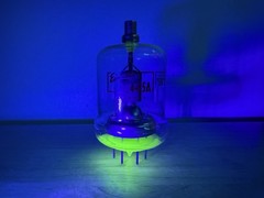 1 EIMAC 4-65A Vacuum Tube 65-Watt Transmitting Tetrode URANIUM GLASS See Photos