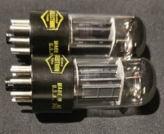 RCA SELECTRON 6SN7 GTB TUBE 1957 TALL BOYS CHROME TOPPED HALO MATCHING SET NIB