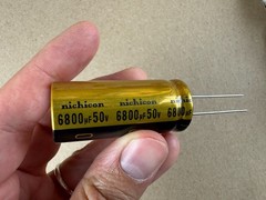 4 New Replacement Main Capacitors for Kenwood KA-7100 Nichicon 6800 uf 50v 22mm
