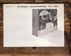 Sony TC-355 Reel to Reel Owners / User Manual *Original*