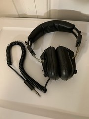 Vintage 1975 Le-Bo Stereo Headphones TA-302 Japan 8 OHM Coiled Cord 1/4 in Jack
