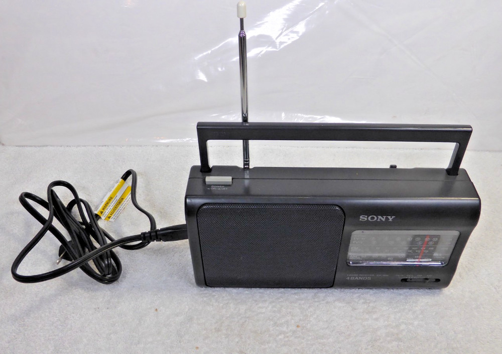 Tested Works Vintage 1990 Sony ICF-890 4 Band Receiver Radio AM/FM/TV-L/TV
