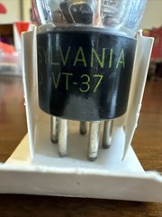 Pair Type VT 37 ST Bottle Globe Black Plate Power Tubes Sylvania SC251A SC966P