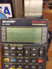 Sharp EL-5120 Solver Programmable Scientific Calculator LCD Glitchy PreOwn WORKS