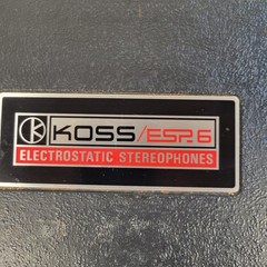 Vintage KOSS ESP-6 ELECTROSTATIC STEREOPHONES Headphones with Case esp 6 Tested