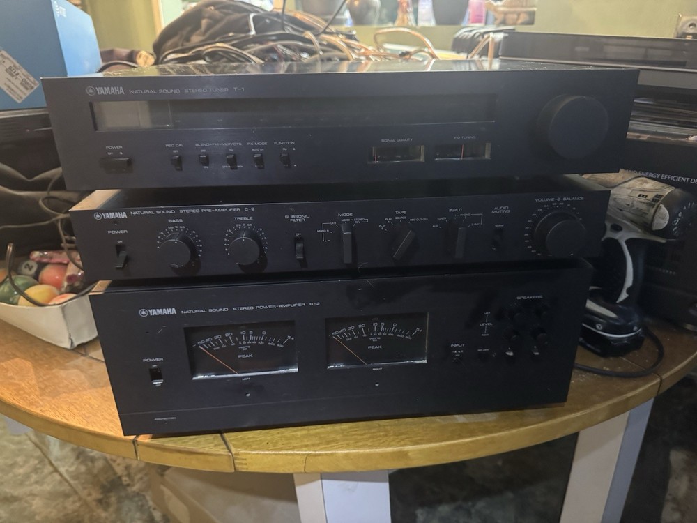 Yamaha Natural Sound B-2 Amplifier, C-2 Preamplifier and T-1 Tuner. No returns.