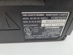 Sylvania VHS VC8970AT01 Video Cassette Recorder – Parts Or Repair Only
