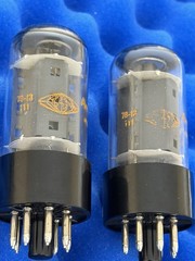 TWO Amperex 7591A Tubes / Amplitrex Tested / 1978 World Globe Logo