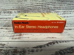Vintage Radio Shack Nova-37 In Ear Folding Headphones with Box and Instructions
