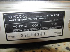 Kenwood KD-21R Belt Drive Turntable