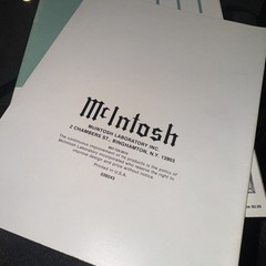 McIntosh C504 Stereo Preamplifier Owners Manual *Original* Vintage