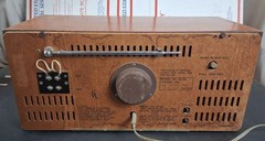 Vintage Sears Model 8021 AM/FM clock Radio w/ 8″ Black White Television