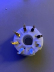 TUBE SOCKET – 8 Pin Octal Ceramic – PCB Mnt – Gold – (1pc) Euro Style