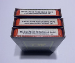 Vintage COLUMBIA MAGNETICS 3 Pack 8-Track Blank Recording Cartridges 40 Mins NEW