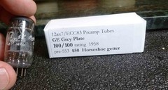 50s GE Long Gray plate Horseshoe getter 100/100 a side