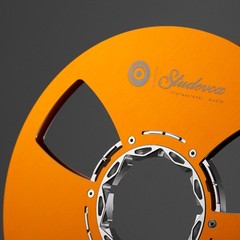 Studevox 10.5″ Edge Polished Orange Aluminium Tape Reel For Reel Tape Recorders