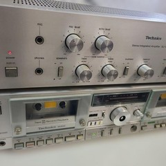 Technics M-202 Dual Cassette Deck SU-V11 Integrated Amplifier Tested Japan