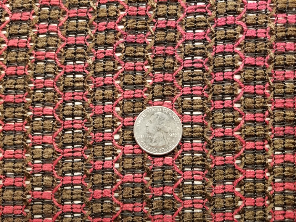 NOS 20 x 17″ Antique Radio Victrola SPEAKER Grille Cloth Fabric Vintage Red – C