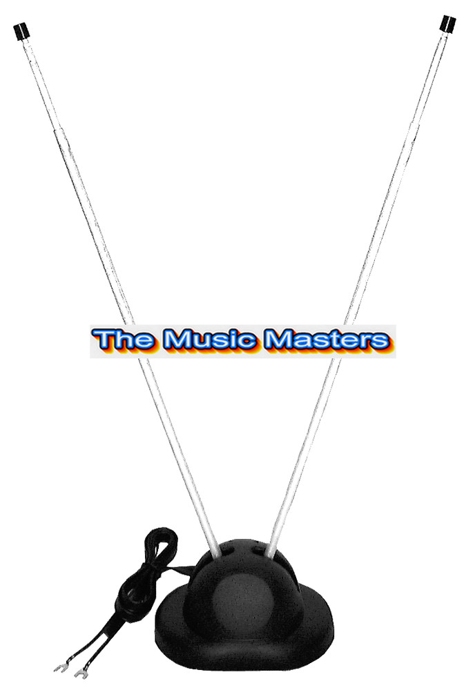 FM Radio Stereo Receiver Indoor Telescopic Rabbit Ears ANTENNA 300 Ohm Cable