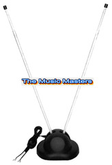 FM Radio Stereo Receiver Indoor Telescopic Rabbit Ears ANTENNA 300 Ohm Cable
